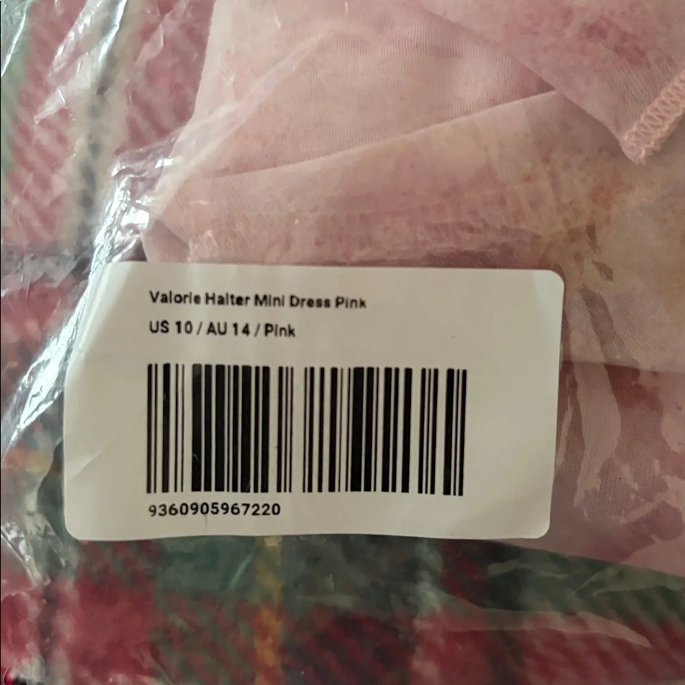 Princess Polly Valorie Halter Mini Dress Pink, size 10